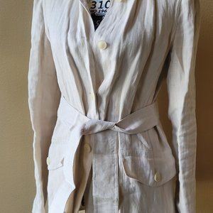 Max Mara  Linen Blazer Khaki Tan Sz 38 or USA 4